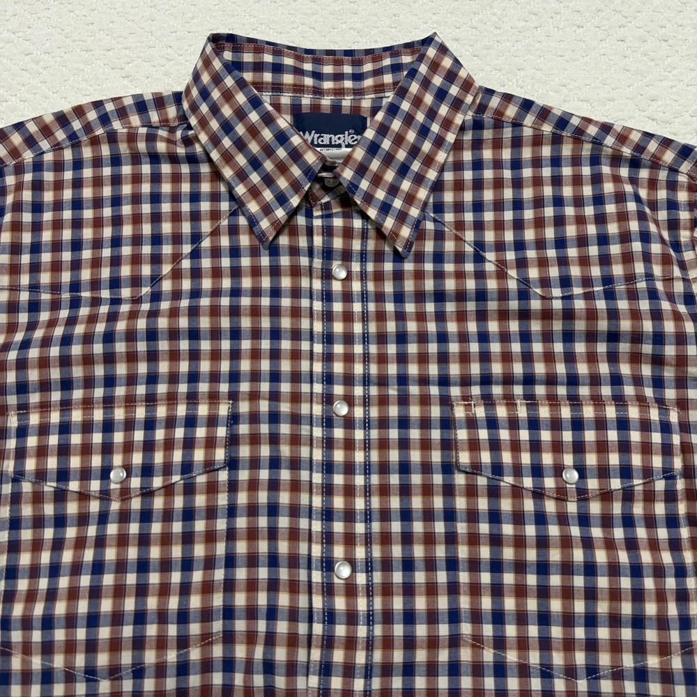 Wrangler Pearl Snap Button Down Long Sleeve Shirt Men’s Size XL
